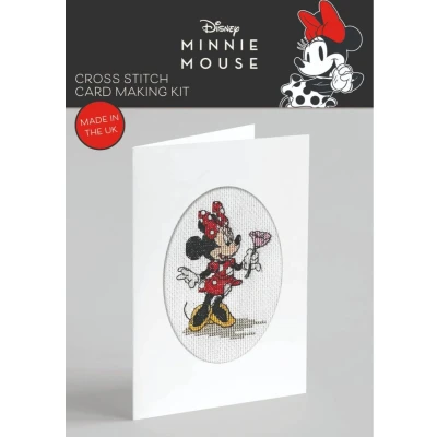 Afbeelding van Disney Cross Stitch Card Making Kit Minnie Mousse