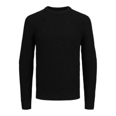 Afbeelding van JACK&amp;JONES PLUS Heren Jjliam Knit Crew Neck Pls gebreide trui, zwart, 6XL