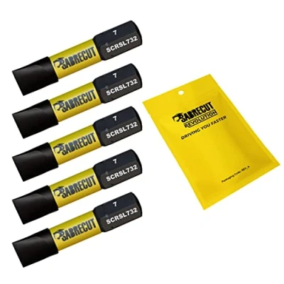 Afbeelding van 5 x SabreCut SCRSL732_5 32 mm SL7 sleufschroevendraaier met magnetische slagschroevendraaier set enkele uiteinden zwaar belastbaar, compatibel Dewalt Milwaukee Bosch Makita en anderen