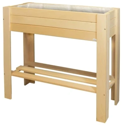 Afbeelding van WAGNER GreenFAMILY Verhoogd plantenbed GreenBOX Light naaldhout, massief hout FSC®, naturel, 70 x 83 34,5 cm, plank, incl. plantentas 25029001