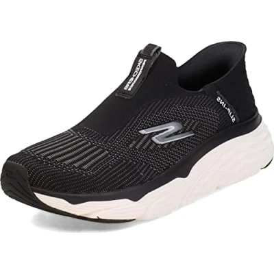 Afbeelding van Skechers Heren Max Cushioning Slip ins Athletic on Running Walking Schoenen met Memory Foam Sneakers, zwart, 44 EU