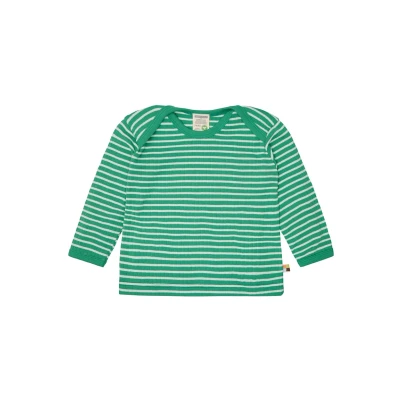 Afbeelding van Shirt met lange mouwen gestreept rib van biologisch katoen, GOTS gecertificeerd, Plant, 122/128 cm