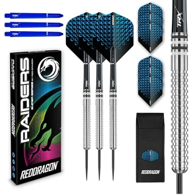 Afbeelding van RED DRAGON Raider: Steeltip Tungsten Dartpijlen Professioneel Blauw 23 gram
