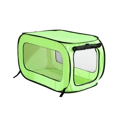 Afbeelding van Beatrice Home Fashions Draagbaar, inklapbaar, pop up reishuisdier, katten en hondenkennel, 82,5 cm L x 49,5 B H, groen