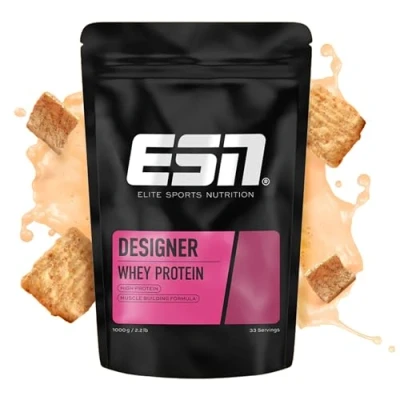 Afbeelding van ESN Designer Whey Protein Poeder, Cinnamon Cereal, 1000 g, 33 Porties Gemaakt in Duitsland, Laboratorium Getest