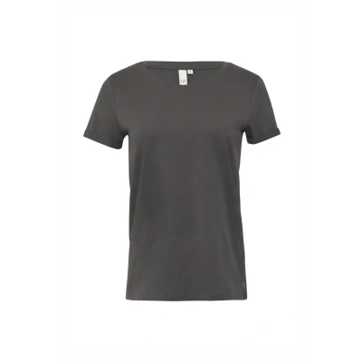 Afbeelding van QS MIT Rundhalsausschnitt Tshirt basic, Dames, Maat: XXL, Dunkelgrau