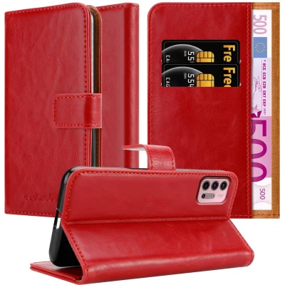 Afbeelding van Cadorabo Hoesje geschikt voor Motorola MOTO G10 / G30 in WIJN ROOD Beschermhoes met magnetische sluiting, standfunctie en kaartvakje Book Case Cover Etui
