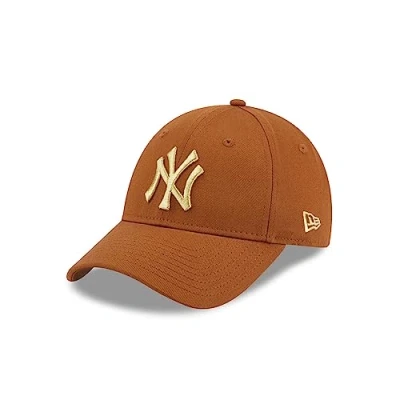 Afbeelding van New Era York Yankees Metallic Logo Womens Brown 9FORTY Adjustable Cap