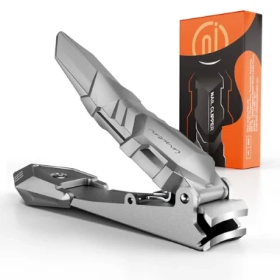 Afbeelding van nagelknipper van Heavy Duty No Splash zelfverzamelend met opvangbak,nagelknipper voor vingernagel en teennagel,scherpe Professionele grote alles in één Teennagelknippers