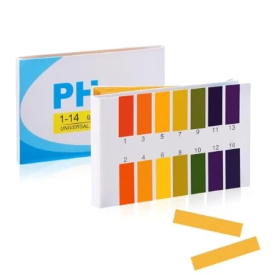 Afbeelding van 160 stuks pH strips, 1 14 zuurbasen teststrips, lakmospapier voor citroensap, melk, vochtige aarde, speeksel