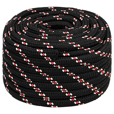Afbeelding van vidaXL Boottouw 20 mm 50 m polypropyleen zwart