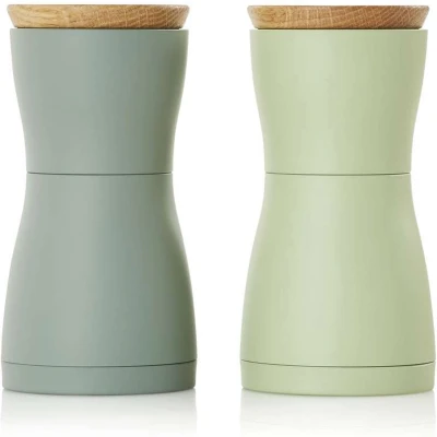 Afbeelding van Peper en zoutmolen Adhoc Twin Groen (Set van 2)