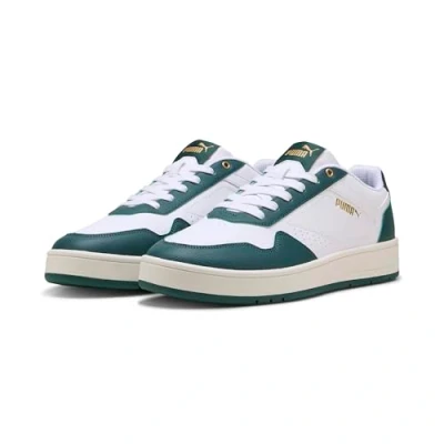 Afbeelding van PUMA Unisex Court Classic Sneaker, Wit Donker mirte Goud, 6.5 UK, Myrtle 40 EU