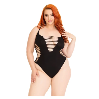 Afbeelding van Leg Avenue String Bodysuit Racerback Zwart