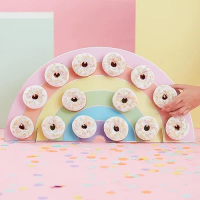 Afbeelding van Donutwall regenboog 14 donuts