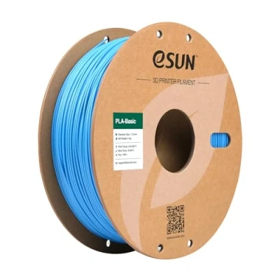 Afbeelding van eSUN PLA Filament 1.75mm, Basis 3D Printer Maatnauwkeurigheid +/ 0.05mm, 1KG Spoel (2.2 LBS) Snel voor Printers, Lichtblauw,