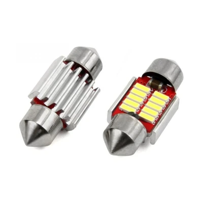 Afbeelding van Dome 10 LED 4014 31mm CANBUS C5W 12/24V 2 stuks
