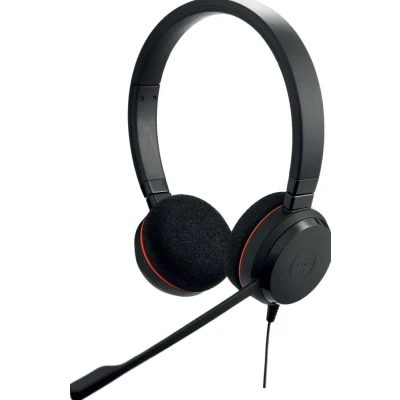 Afbeelding van Jabra Evolve 20 On Ear headset Computer Kabel Stereo Zwart Ruisonderdrukking (microfoon) Headset, Volumeregeling