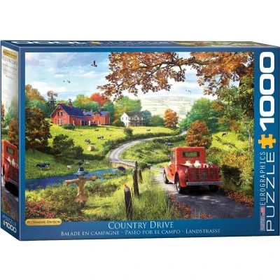 Afbeelding van Eurographics THE Country Drive Dominic Davison 1000 T Puzzel voor kinderen, Maat: One Size, Multi coloured