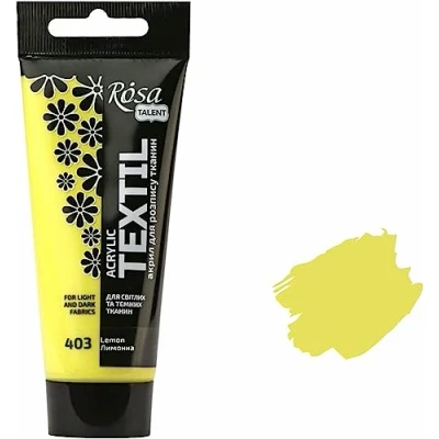 Afbeelding van Krevo Art Stofverf, wasbestendig, textielverf, citroengeel, acrylverf op waterbasis, tube van 60 ml, textielverf wasmachinebestendig om te fixeren, intensief dekkend voor lichte en donkere stoffen