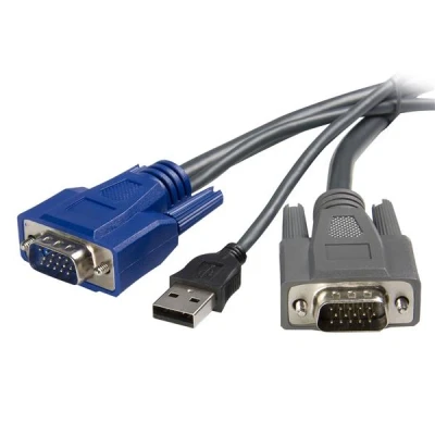 Afbeelding van StarTech.com 1,80m ultradunne 2 in 1 USB VGA KVM kabel