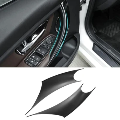 Afbeelding van TTCR II 2 stuks deurklinkhoezen compatibel met BMW 3 Serie 4 F30/F31/F34/F80 320i, 328i, 330i, 335i &amp; F32/F33/F36 428i, 435i, bestuurderszijde en voorste rij passagiersdeur trek handgrepen (zwart)