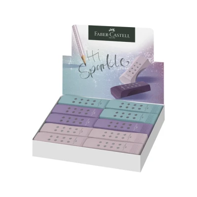 Afbeelding van Gum Faber Castell RollOn Sparkle display 20 stuks assorti kleur: rose,