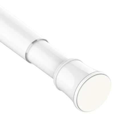 Afbeelding van 1 exemplaar uitschuifbare telescopische gordijnroede, roede met spanner, boren niet nodig, douchegordijnroede, spanner voor gordijnen, keuken, kast, geen gereedschap nodig