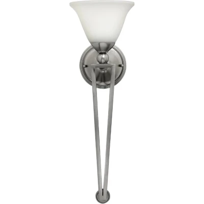 Afbeelding van Landelijke Wandlamp Steady Lighting Glas Landelijk E27 L: 22.9cm Voor Binnen Woonkamer Eetkamer Zilver