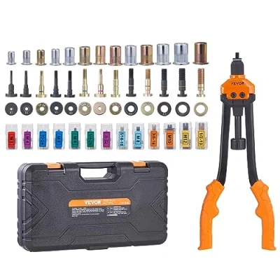 Afbeelding van VEVOR Klinkmoer Tang Set Blinde 410 mm, 13 Sets Nuts &amp; Mandrels, Gereedschap M3 M4 M5 M6 M8 M10 M12 Professionele Hand Tang, Klinken Machine Schroefdraad