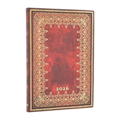 Afbeelding van Paperblanks weekagenda 2026 foiled old leather collection midi 12x17.5cm flexi