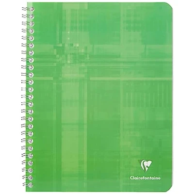 Afbeelding van Clairefontaine 87244 C schrift met spiralen Maxi geruit 4 x A5, 100 pagina&#039;s, op kleur gesorteerd, 1 stuk