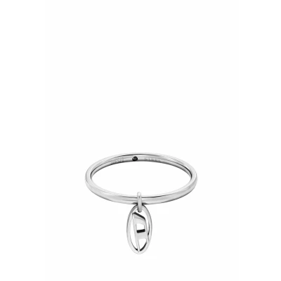 Afbeelding van Diesel heren Ring met hanger DX1603040 in de kleur Zilver, maat: US 10 = 19,8 mm