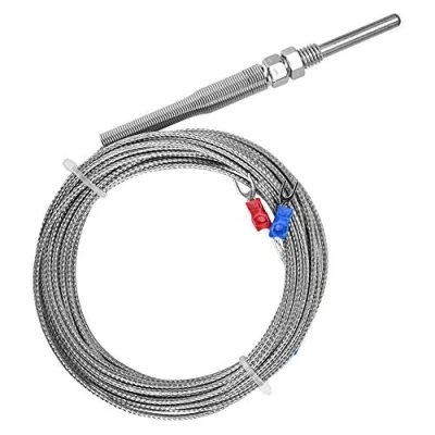 Afbeelding van Thermocouple sensor, K Type thermoelement temperatuurregelaar Thermoelementsensor temperatuursensor kabel (5 m)