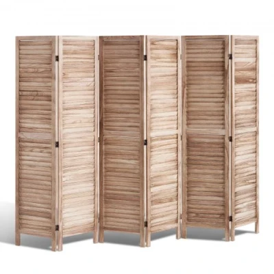 Afbeelding van VEVOR roomdivider scherm houten 6 delig opvouwbaar 242cm privacyscherm