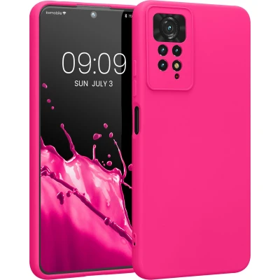 Afbeelding van kwmobile telefoonhoesje geschikt voor Xiaomi Redmi Note 11 Pro / (5G) 12 (4G) Hoesje smartphone Precisie camera uitsnede TPU back cover in neon roze