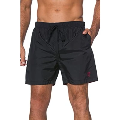 Afbeelding van JP 1880 grote maten heren tot 7XL zwemshorts strandshorts met binnenslip elastisch, halflang vele kleuren 702532, zwart, XL