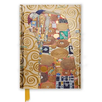 Afbeelding van Gustav Klimt: Fulfilment (Foiled Journal): Unser hochwertiges, liniertes Blankbook mit festem, künstlerisch geprägtem Einband und Magnetverschluss: 51