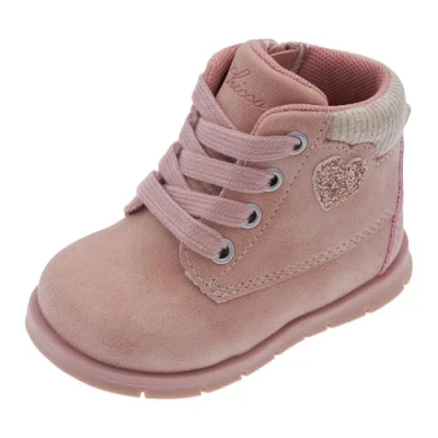 Afbeelding van Chicco, Meisjeslaarzen met ritssluiting aan de zijkant en veters, comfortabel, flexibel ademend, ideaal voor herfst winter, schoenen meisjes meisjes, ontworpen in Italië, Roze 2, 21 EU