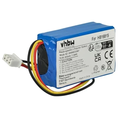 Afbeelding van vhbw Accu compatibel met Hobot 298, 368, 388 Home Cleaner Robot (800mAh, 14,8V, Li Ion)