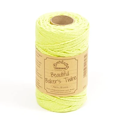Afbeelding van 100m Everlasto &#039;Solid&#039; Beautiful Baker&#039;s Cotton Craft Twine (ongeveer 2 mm) (LENTEGROEN)