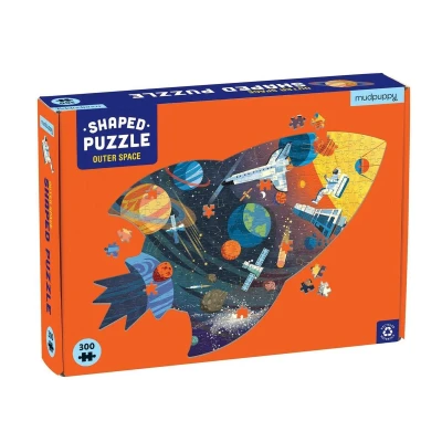 Afbeelding van Mudpuppy Shaped Puzzle Outer Space 300 Teile