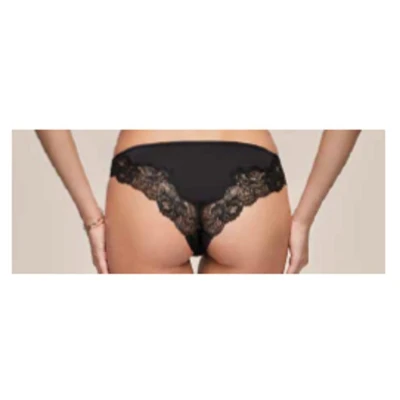Afbeelding van Magic Dream Italiaanse slip met kant en elastaan ZWART, Maat M