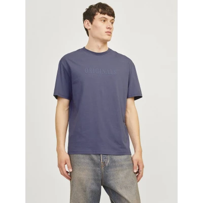 Afbeelding van Jack &amp; Jones Jorfrederiksberg TEE CREW NECK NOOS Tshirt print, Heren, Maat: Medium, Nightshadow blue