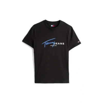 Afbeelding van Tommy Jeans TEE Tshirt print, Heren, Maat: 50, Black