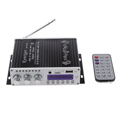 Afbeelding van DollaTek Mini Bluetooth Hi Fi Stereo Audio AMP Versterker Bass Booster MP4 12V Ondersteuning FM / MP3 TF/USB/DVD voor Auto Motorfiets CD DVD Zwart