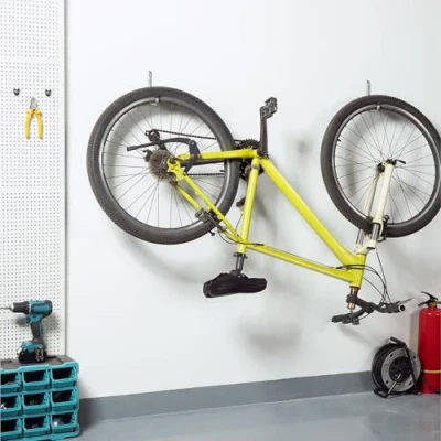 Afbeelding van Navaris ophanghaken Voor muur en plafond Set van 8 kleine J haken garage, schuur, tuinhuis of werkplaats Tot 15 kilo Zilver kleur