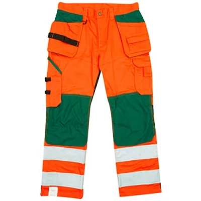 Afbeelding van Blaklader Werkbroek High Vis met ventilatie 1565 1811 Oranje/Groen C58