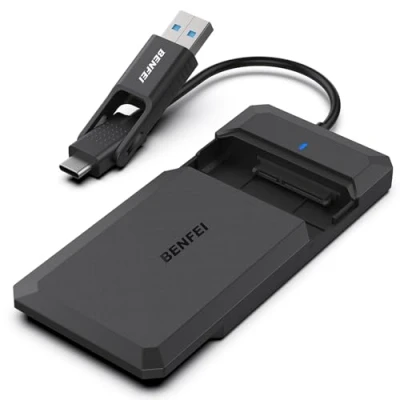Afbeelding van BENFEI 2,5 Inch SATA naar USB Tool Gratis Externe Harde Schijf Behuizing, Type C/Type A Compatibel voor SSD (Geoptimaliseerd SSD, Ondersteuning UASP III)