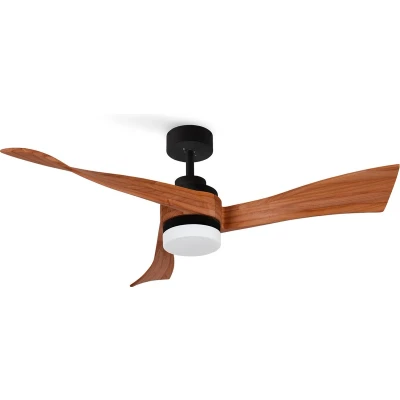 Afbeelding van CREATE Plafondventilator 40W silent Ø132 cm Met Verlichting Afstandsbediening 6 Snelheden Timer Zomer/Winter functie Zwart WIND CURVE